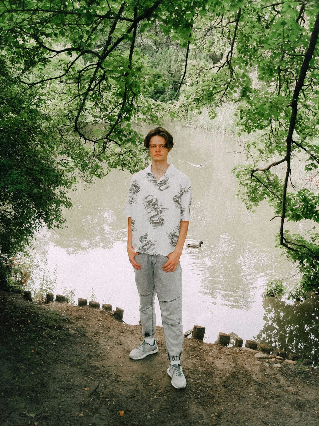 Portrait of a Polish man editor in a shirt